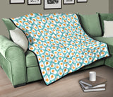 Fried Eggs Pattern Print Design 04 Premium Quilt