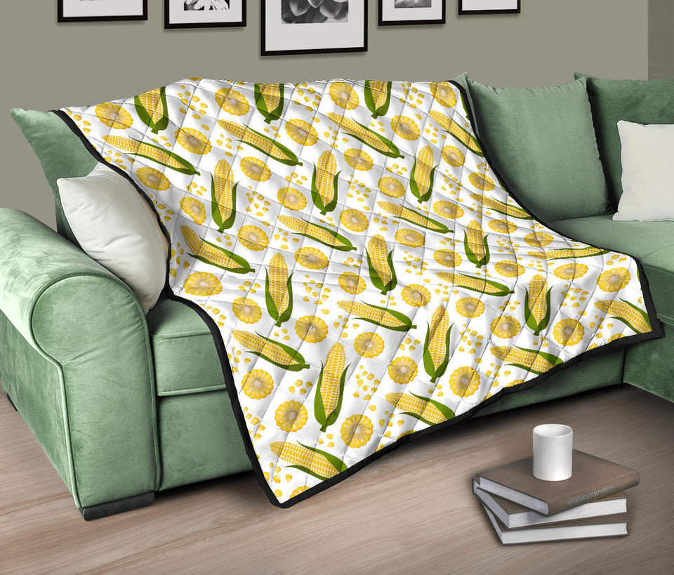 Corn Pattern Print Design 05 Premium Quilt