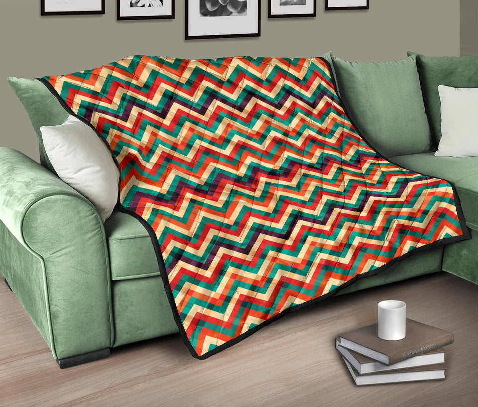 Zigzag  Chevron Colorful Pattern Premium Quilt