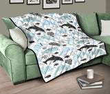 Cute Dolphins Childish Style Pattern Premium Quilt