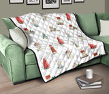 Windmill Design Pattern Premium Quilt