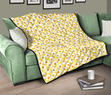 Fried Eggs Pattern Print Design 05 Premium Quilt