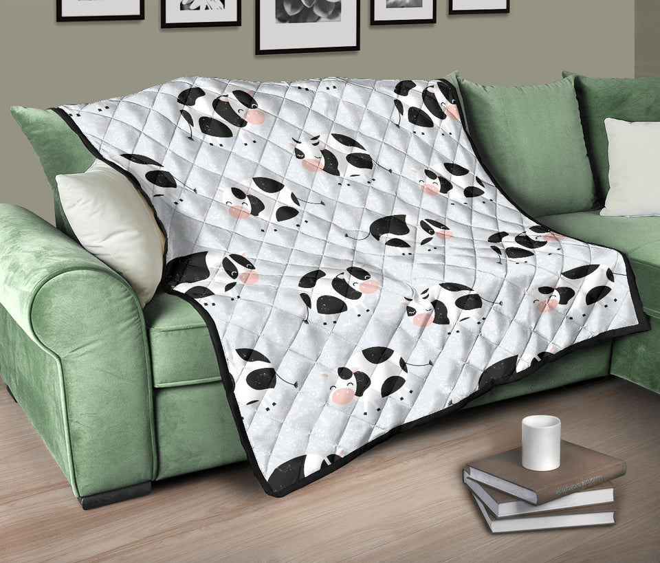 Cute Cows Pattern Premium Quilt