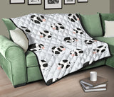 Cute Cows Pattern Premium Quilt