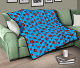 Ladybug Pattern Print Design 02 Premium Quilt