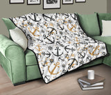 Anchors Rudders Pattern Premium Quilt