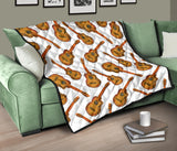 Paint Guitar Pattern Premium Quilt