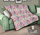 Coral Reef Pattern Print Design 03 Premium Quilt