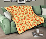 Goldfish Pattern Print Design 02 Premium Quilt