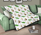 Color Hand Drawn Cocoa Pattern Premium Quilt