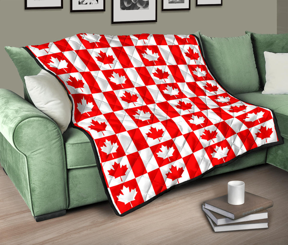 Canada Pattern Print Design 05 Premium Quilt