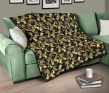 Goldfish Pattern Print Design 01 Premium Quilt