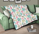 Colorful Shell Pattern Premium Quilt