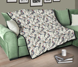Pigeon Pattern Print Design 04 Premium Quilt