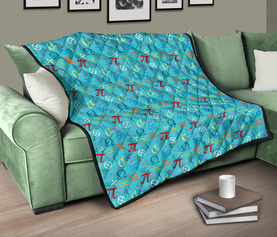 Math Pattern Print Design 02 Premium Quilt