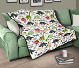 Cute Dinosaurs Pattern Premium Quilt