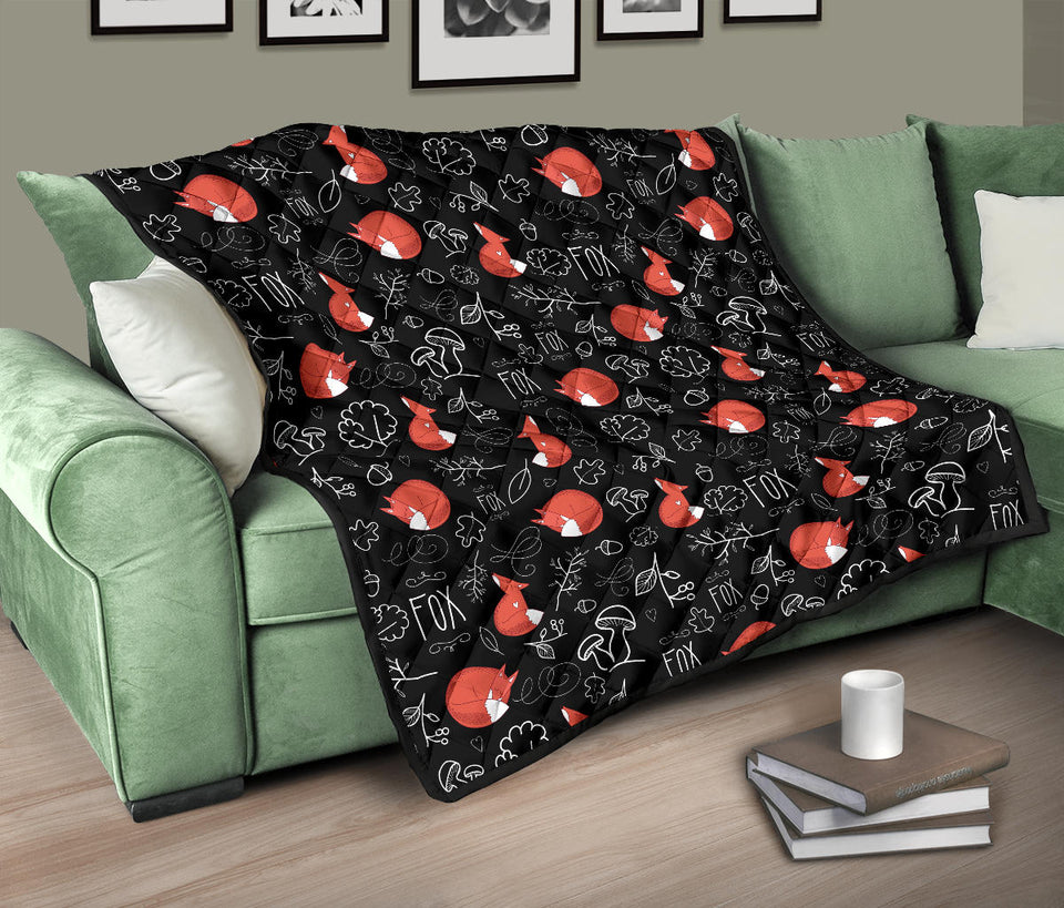 Fox Sleeping Fox Pattern Premium Quilt