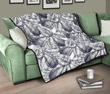 Guava Tropical Hand Drawn Pattern Premium Quilt