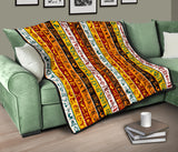 Egypt Hieroglyphics Pattern Print Design 01 Premium Quilt
