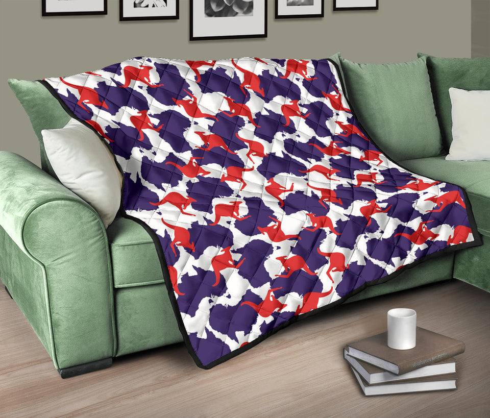 Kangaroo Australian Pattern Premium Quilt