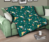 Kangaroo Leaves Pattern Premium Quilt