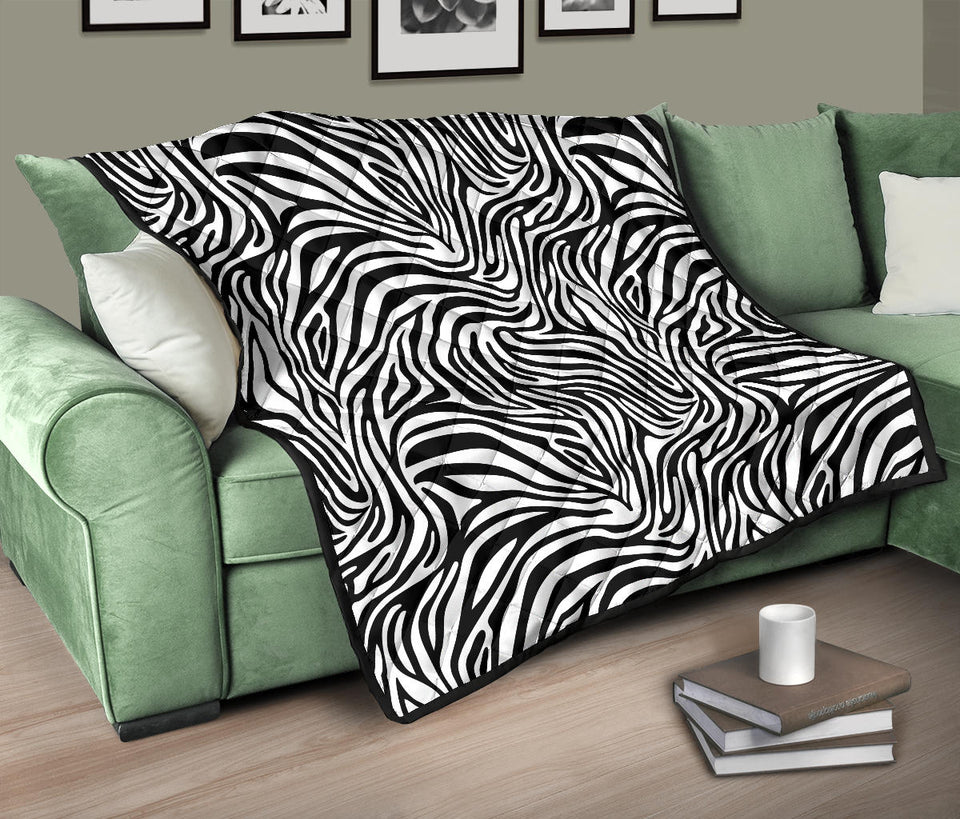 Zebra Skin Pattern Premium Quilt