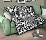 Zebra Skin Pattern Premium Quilt