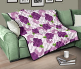 Cute Grape Pattern Premium Quilt