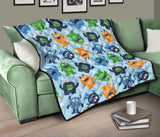 Alien Pattern Print Design 04 Premium Quilt