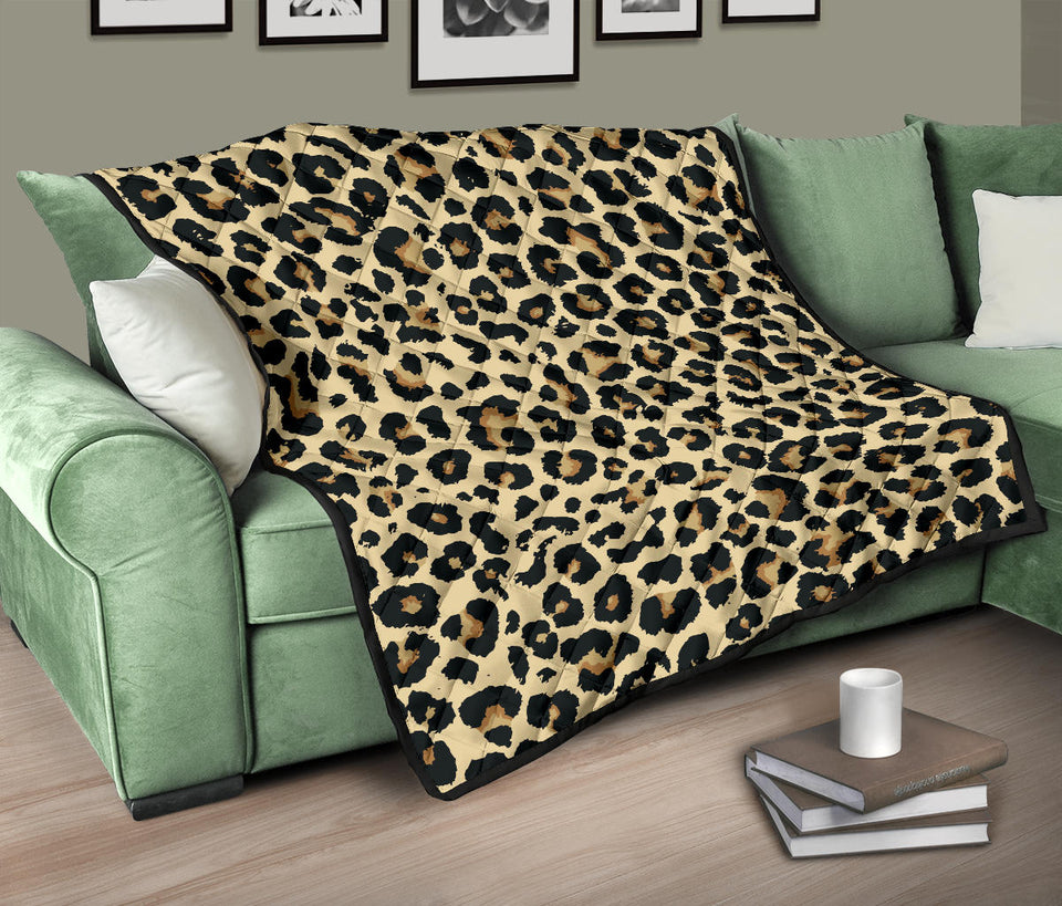 Leopard Print Design Pattern Premium Quilt