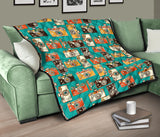 Camera Pattern Print Design 03 Premium Quilt