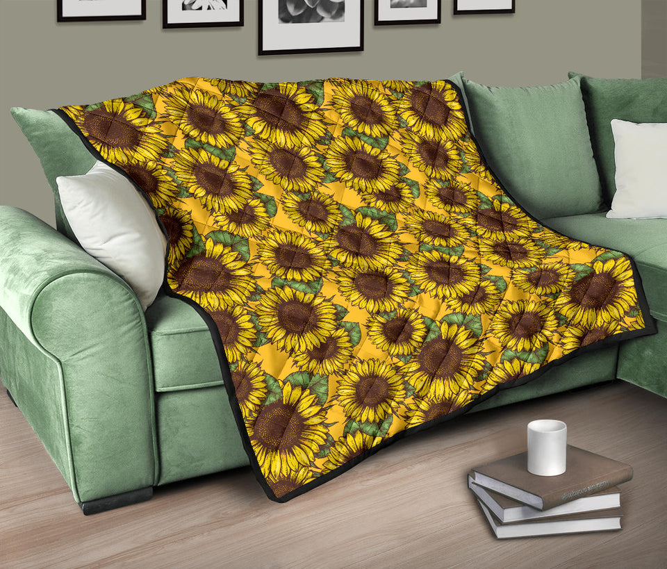 Sunflower Pattern Premium Quilt