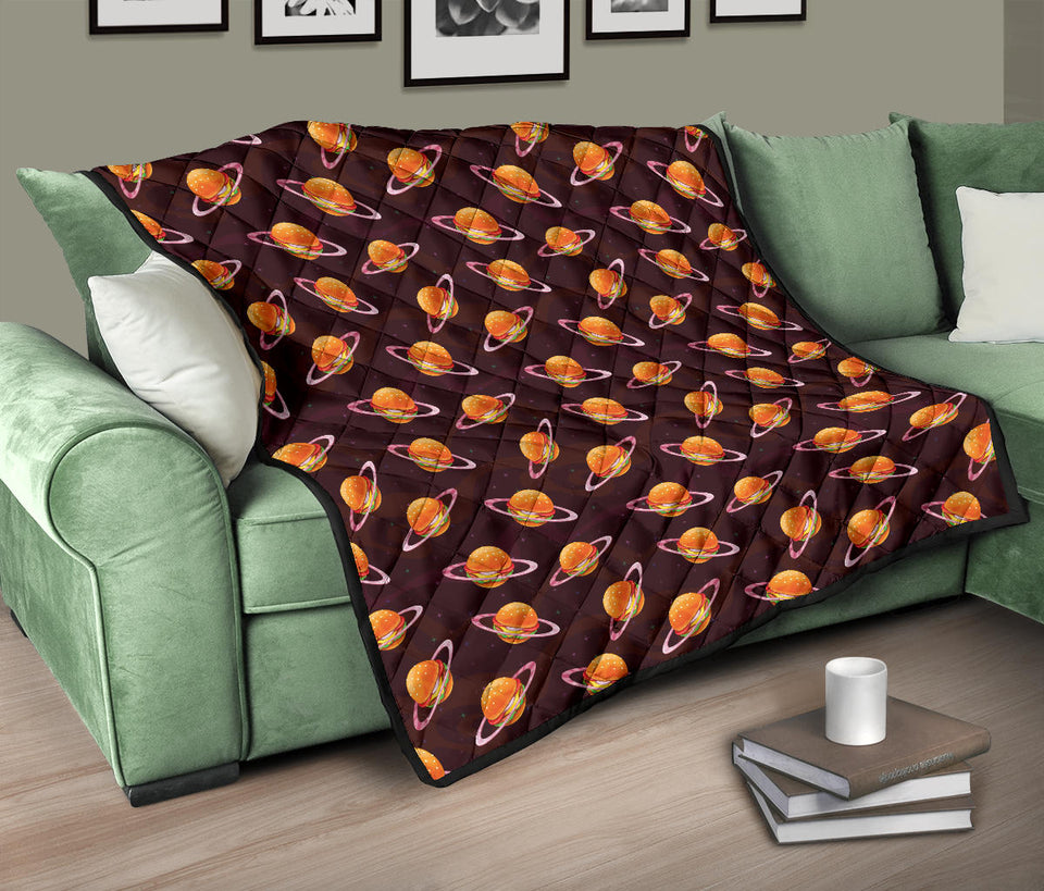 Hamburger Pattern Print Design 05 Premium Quilt