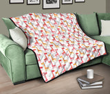 Giraffe Pattern Print Design 03 Premium Quilt