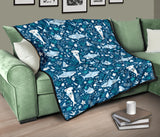 Cute Shark Pattern Premium Quilt