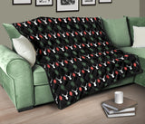 Deer Christmas New Year Pattern Argyle Premium Quilt.