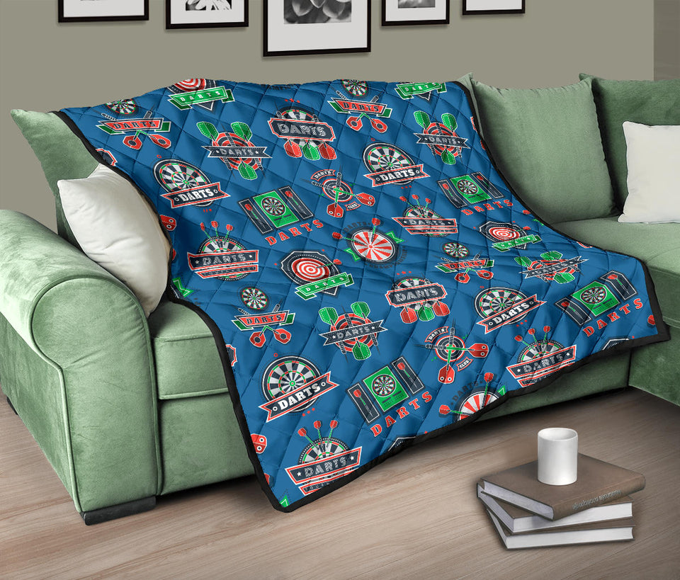Darts Pattern Print Design 02 Premium Quilt
