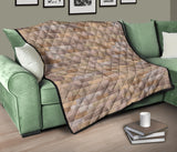 Brick Printed Pattern Print Design 01 Premium Quilt