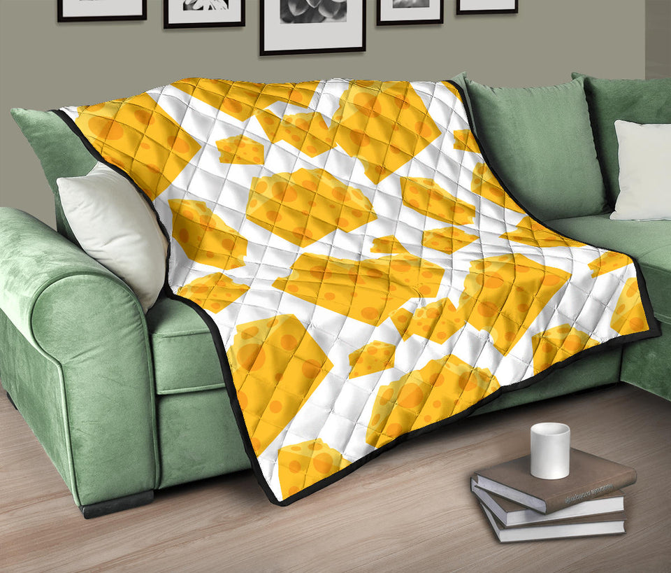 Cheese Slice Pattern Premium Quilt