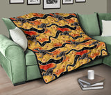 Kangaroo Australian Aboriginal Art Pattern Premium Quilt