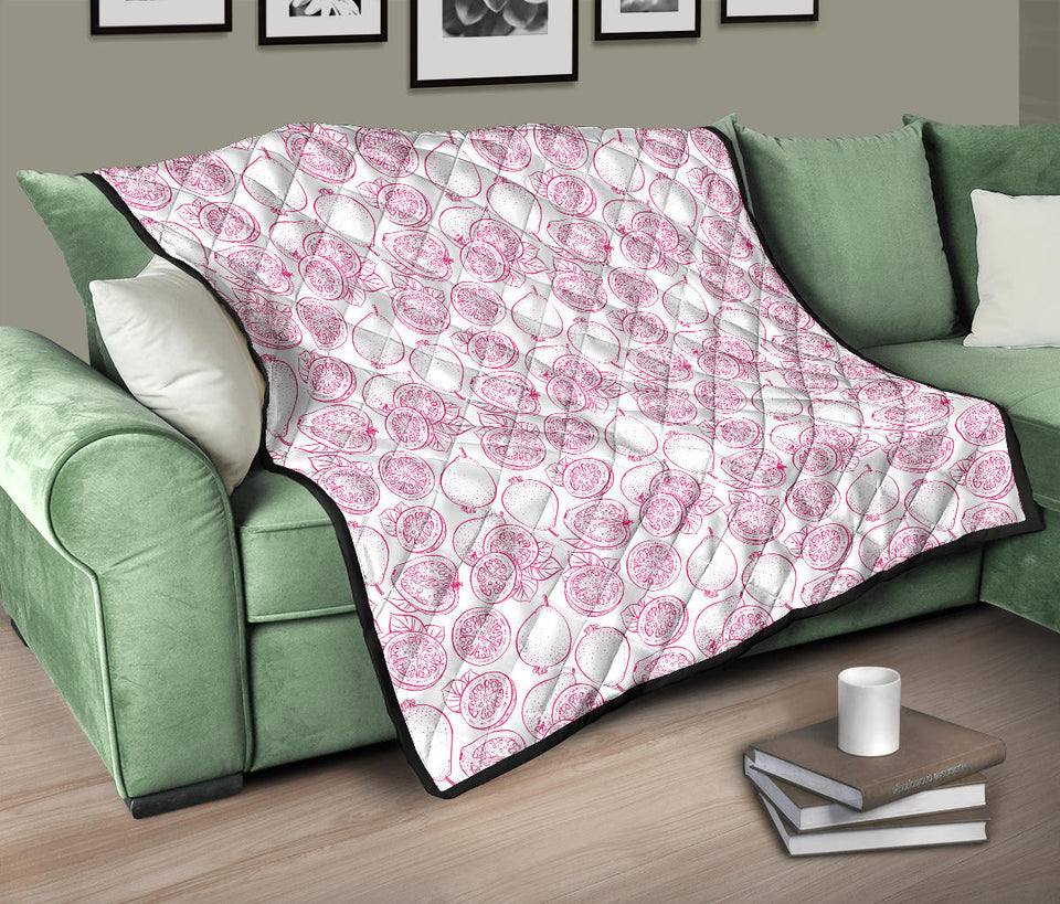 Sketch Guava Pattern Premium Quilt
