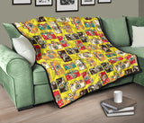 Camera Pattern Print Design 02 Premium Quilt