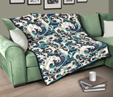 Japanese Wave Pattern Premium Quilt