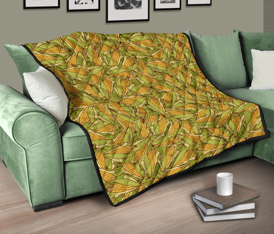 Corn Pattern Print Design 01 Premium Quilt