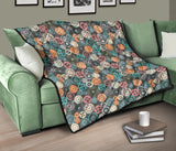 Gear Pattern Print Design 05 Premium Quilt