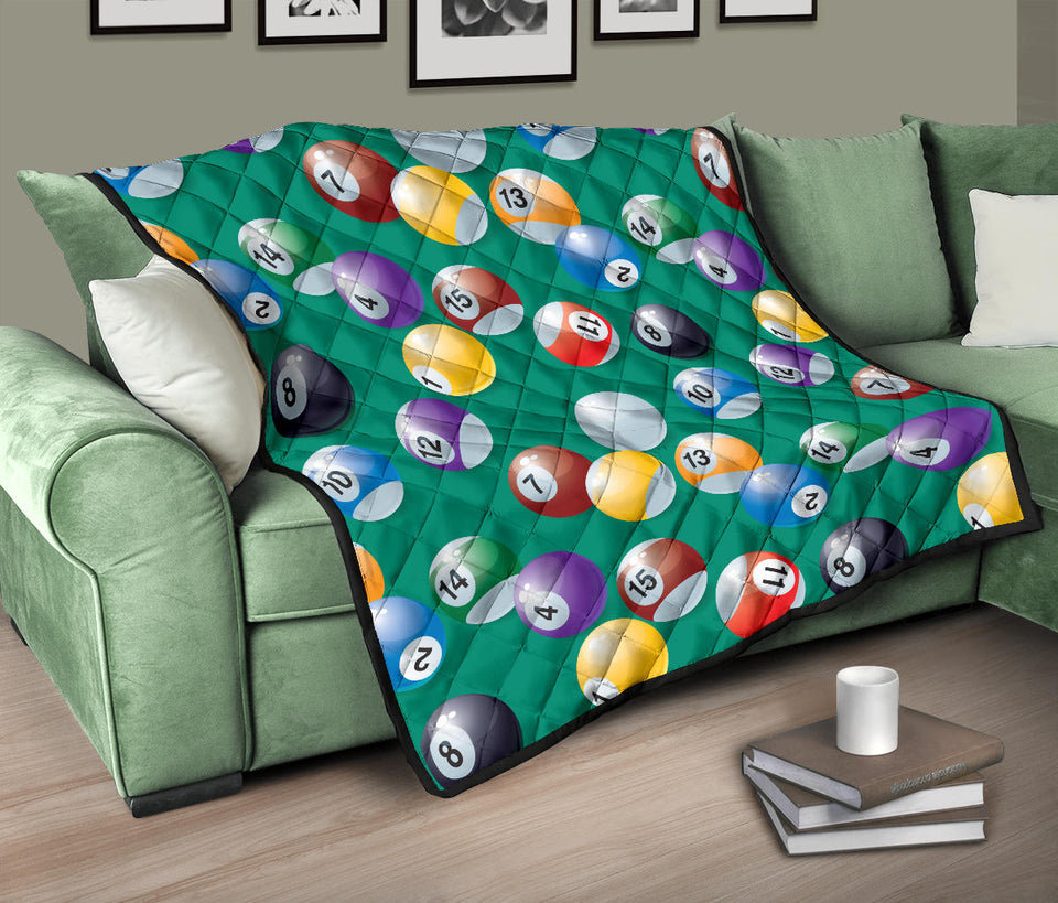 Billiard Ball Pattern Print Design 01 Premium Quilt