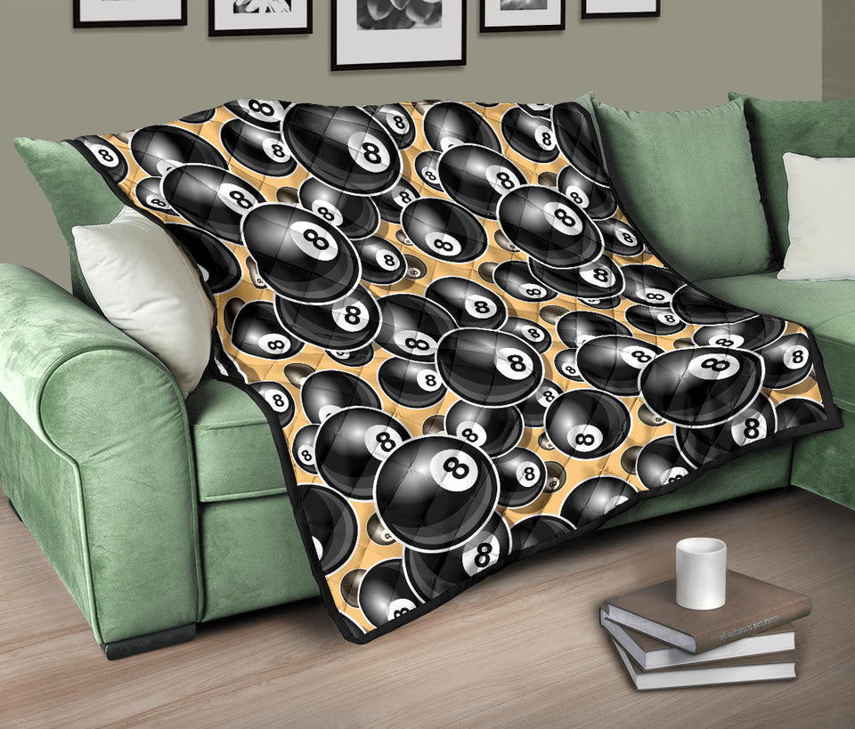 Billiard Ball Pattern Print Design 04 Premium Quilt