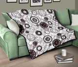 Classic Vintage Clock Pattern Premium Quilt