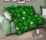Frog Waterlily Pattern Premium Quilt