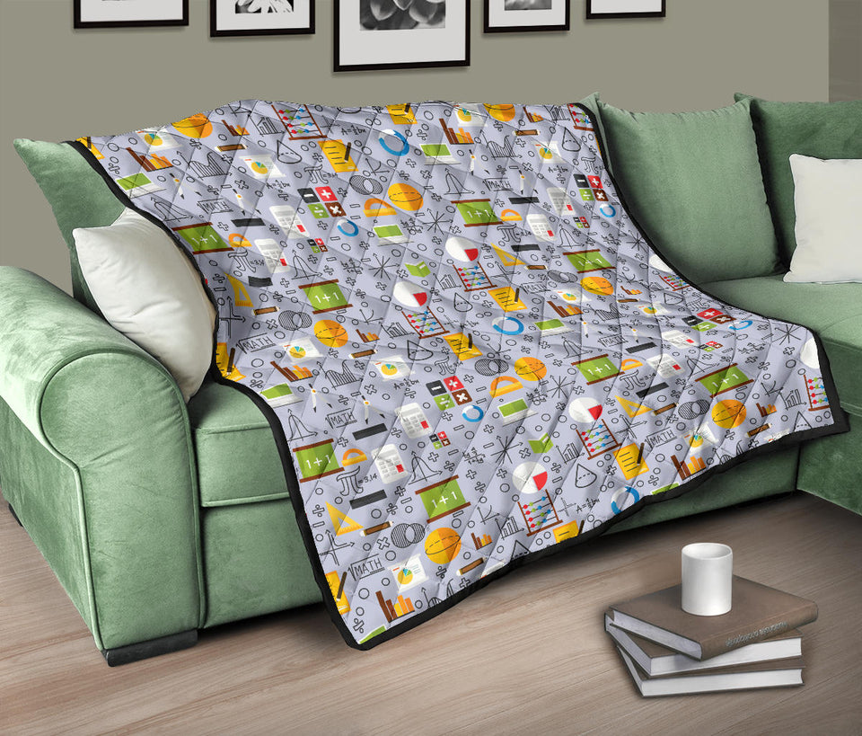 Math Pattern Print Design 04 Premium Quilt